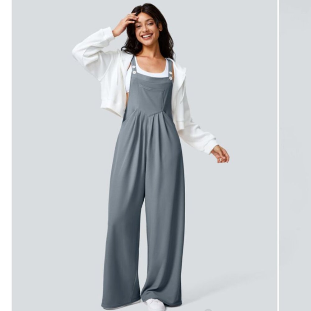 HALARA Gray Wide Leg Jumpsuit
